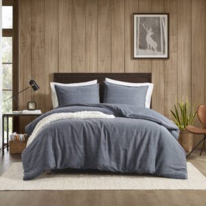 Mckenzie Cotton Twill Washed Duvet Set from Woolrich in  Blue. Mckenzie Cotton Twill Washed Duvet Set from Woolrich in  Blue. Mckenzie Cotton Twill Washed Duvet Set from Woolrich in  Blue. Mckenzie Cotton Twill Washed Duvet Set from Woolrich in  Blue. Mckenzie Cotton Twill Washed Duvet Set from Woolrich in  Blue.