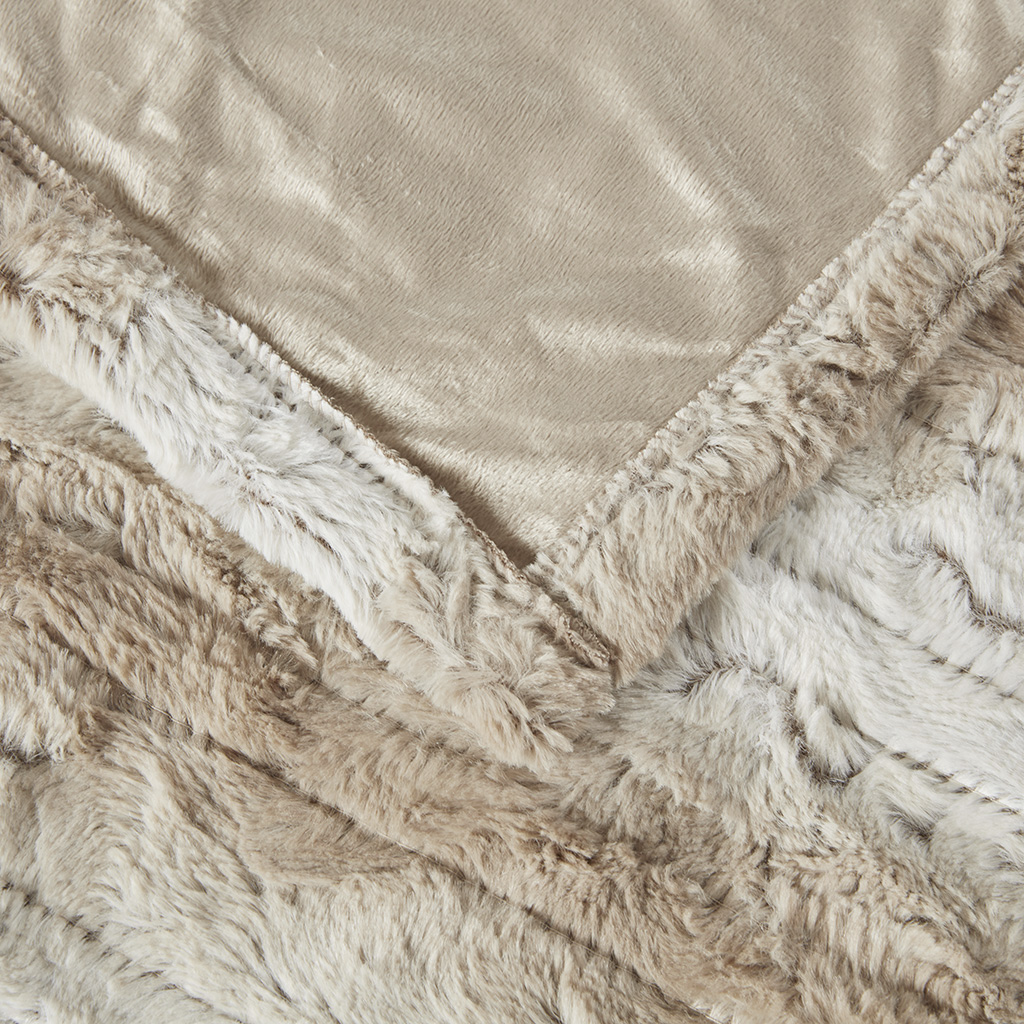 Zuri Oversized Faux Fur Heated Throw