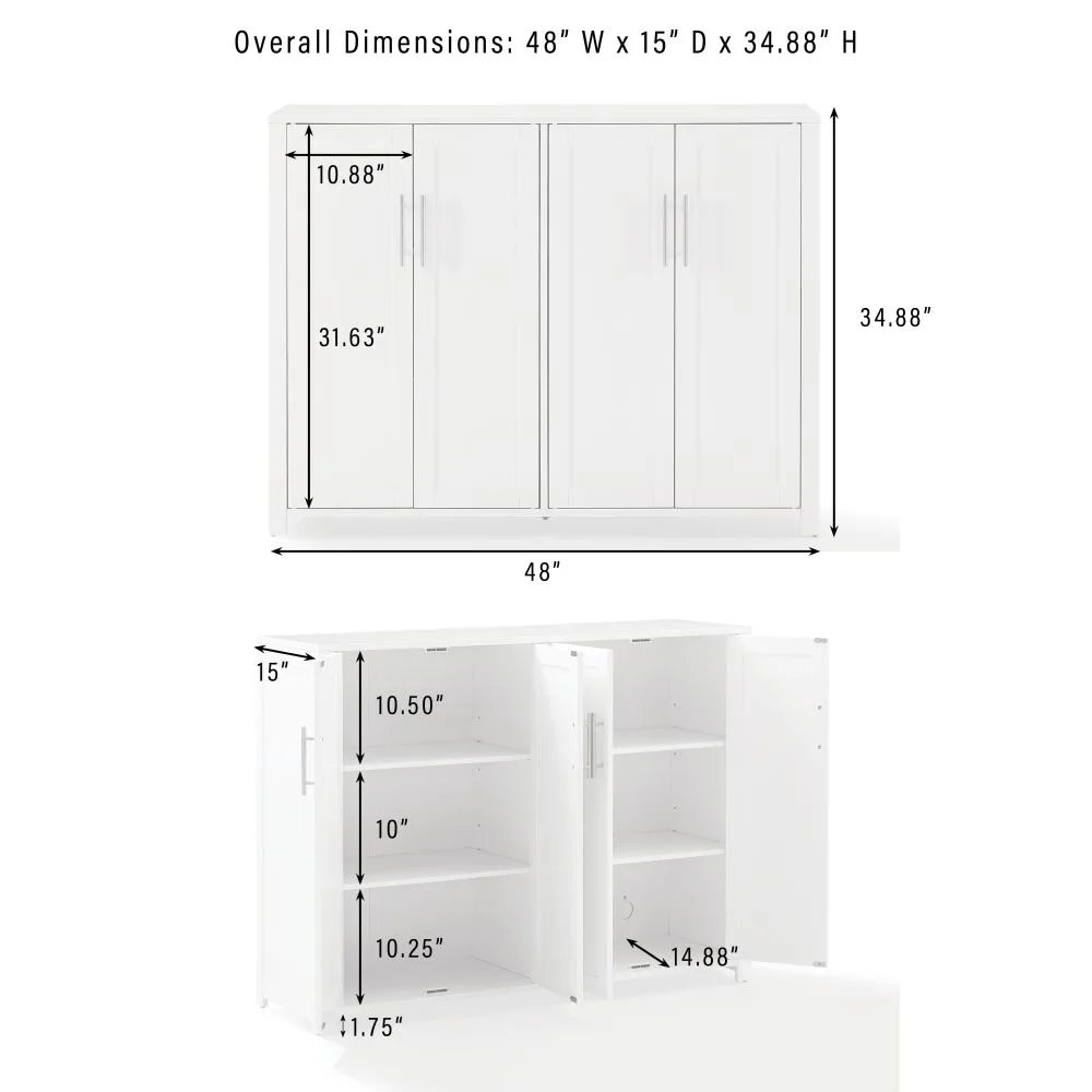 Savannah 3-Piece Kitchen Storage Pantry Set – Sideboard & 2 Wall Cabinets