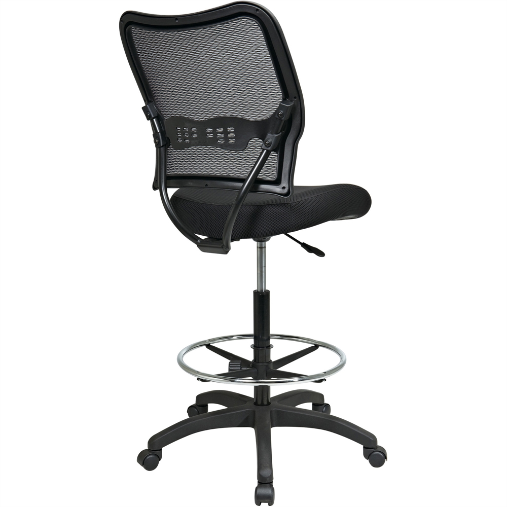 Office Star Air Grid Mesh Back Drafting Chair – Mesh Seat – Mesh Back – 5-star Base – Black – 20″ Seat Width x 19.75″ Seat Depth – 21.3″ Width x 25.5″ Depth x 51″ Height