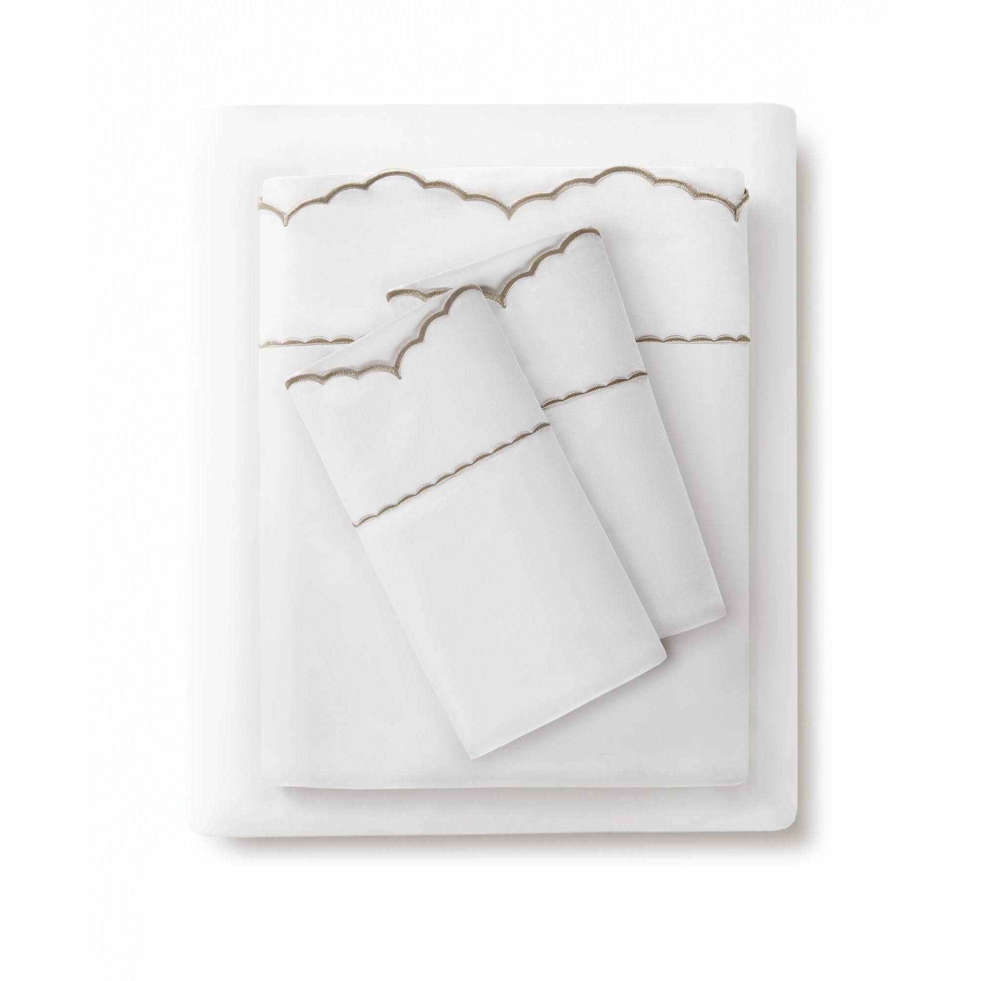 Brielle Scalloped Edge Cotton Sheet Set