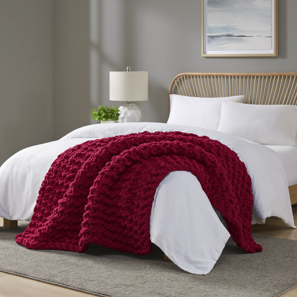 Chenille Chunky Knit Throw