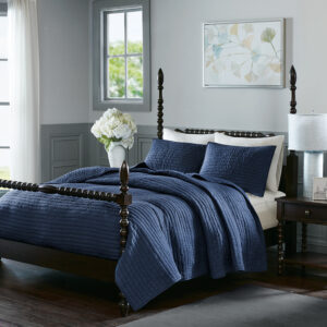 Serene 3 Piece Hand Quilted Cotton Quilt Set from Madison Park Signature in  Blue. Serene 3 Piece Hand Quilted Cotton Quilt Set from Madison Park Signature in  Blue. Serene 3 Piece Hand Quilted Cotton Quilt Set from Madison Park Signature in  Blue. Serene 3 Piece Hand Quilted Cotton Quilt Set from Madison Park Signature in  Blue. Serene 3 Piece Hand Quilted Cotton Quilt Set from Madison Park Signature in  Blue.