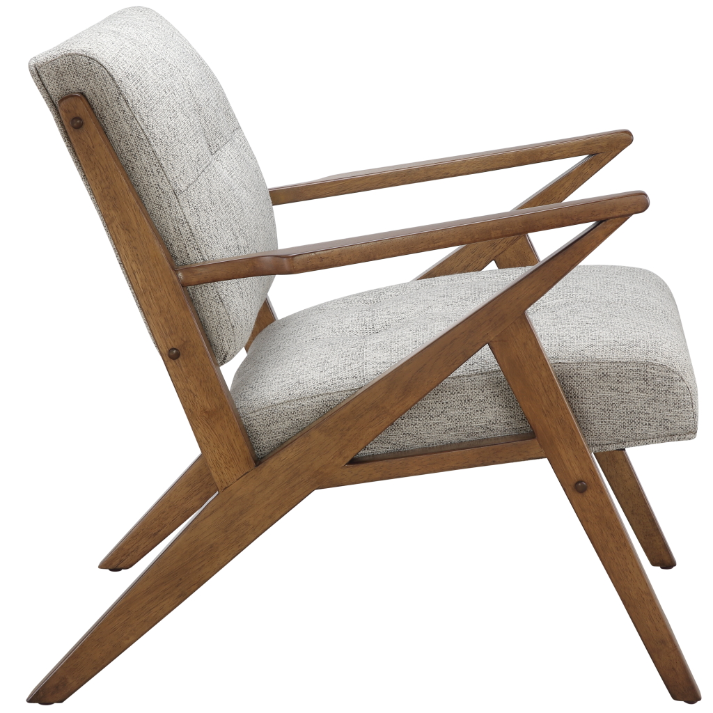 Rocket Upholstered Arm Chair with Angled Wood Frame