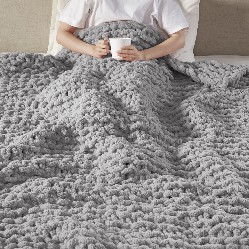 Chenille Chunky Knit Throw