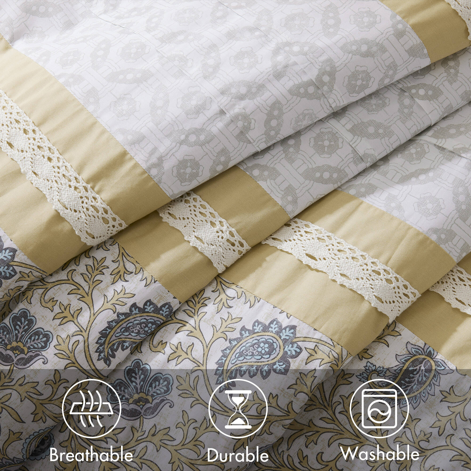 Dawn 9 Piece Cotton Percale Comforter Set