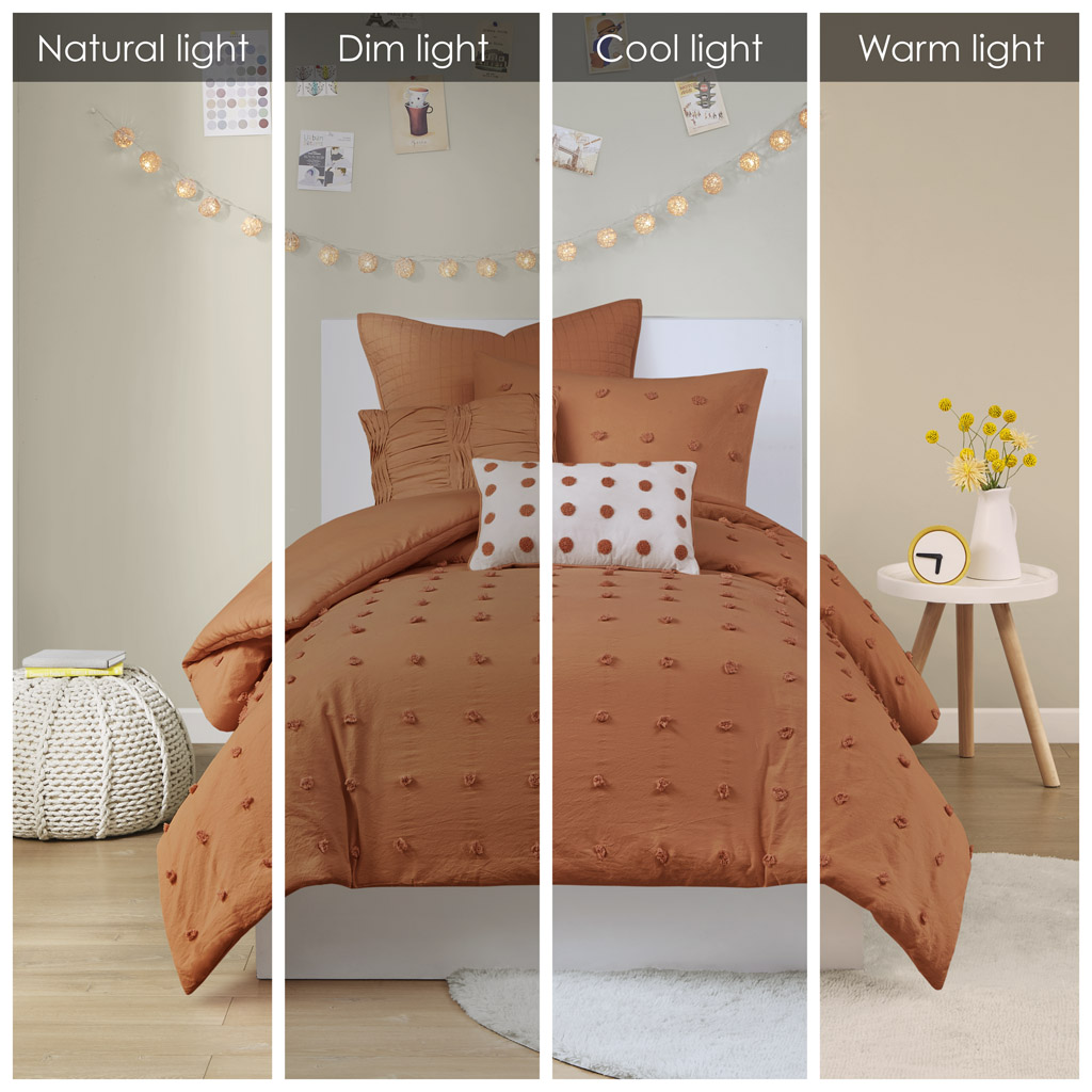 Brooklyn Cotton Jacquard Duvet Cover Set with Euro Shams and Throw Pillows