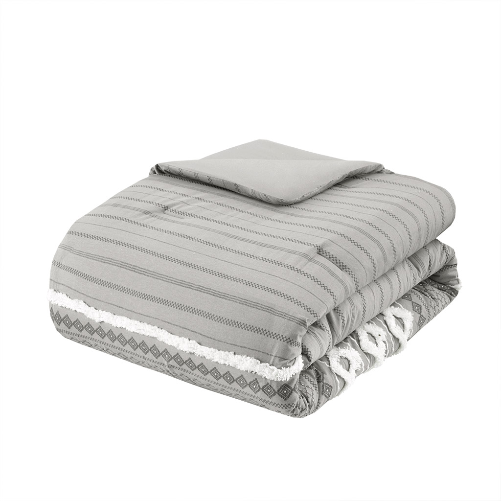 Imani Cotton Printed Comforter Set with Chenille