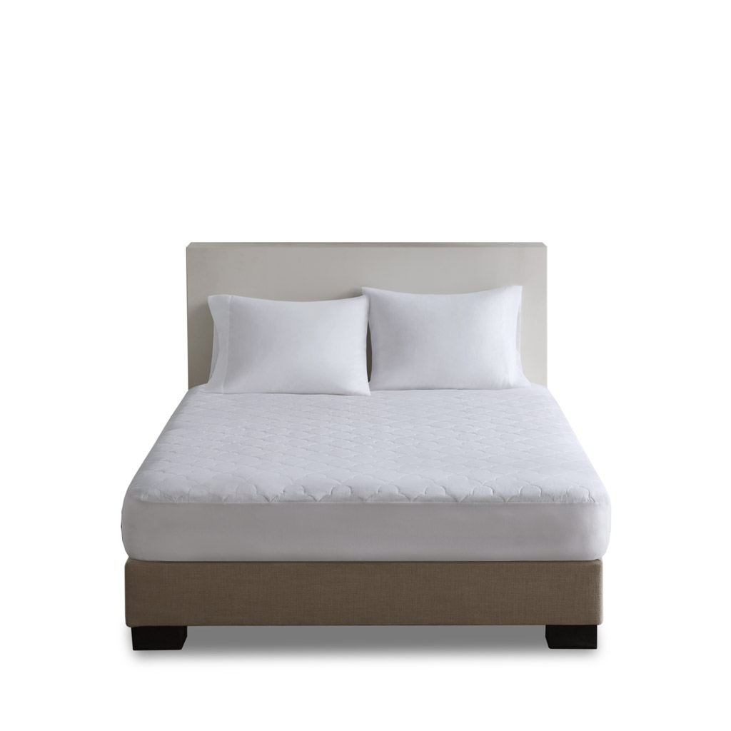 All Natural Cotton Percale Quilted Mattress Pad