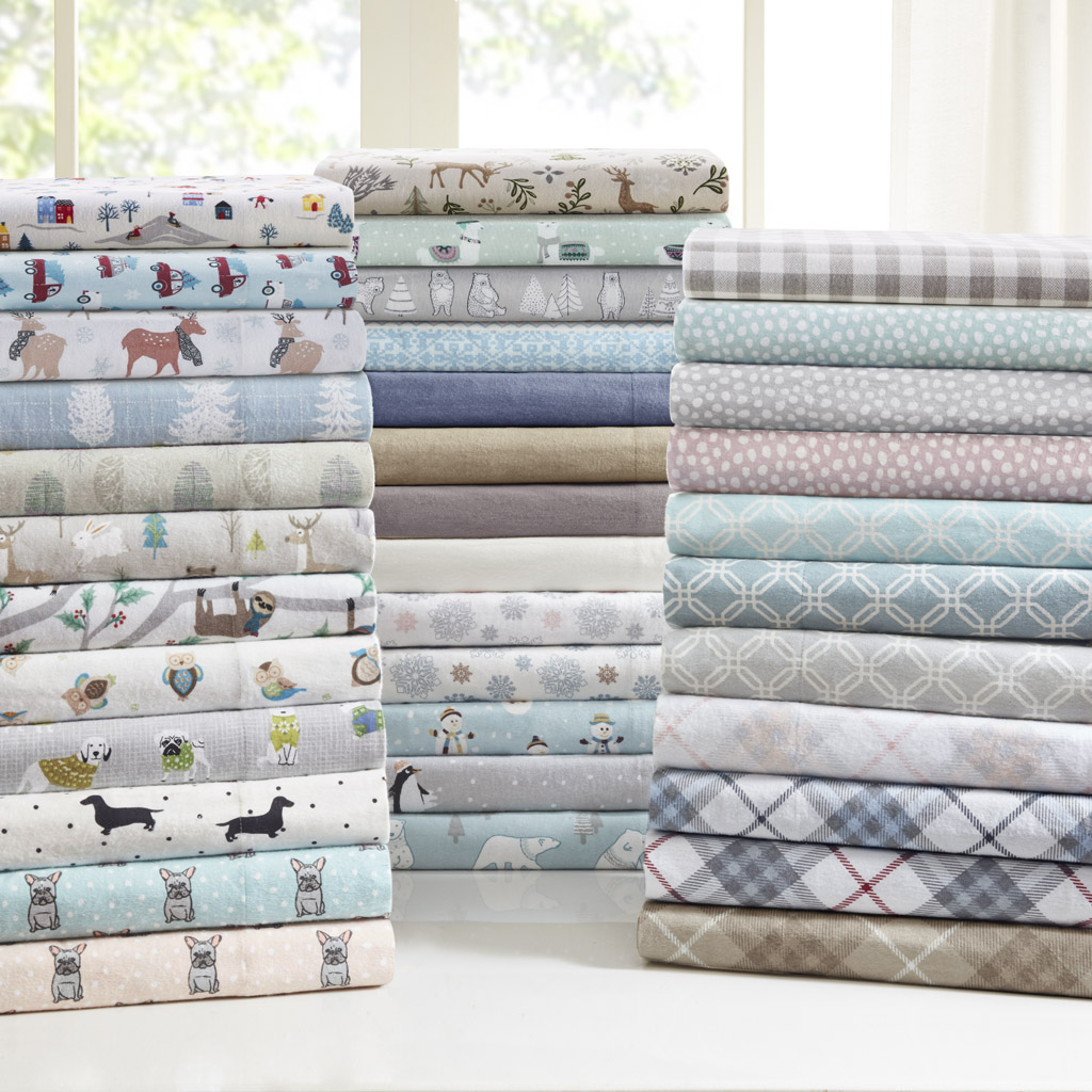 Cozy Cotton Flannel Printed Sheet Set