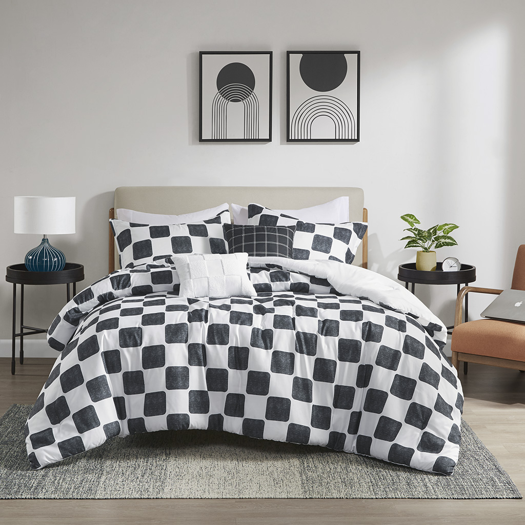 Miley Checkered Comforter Set