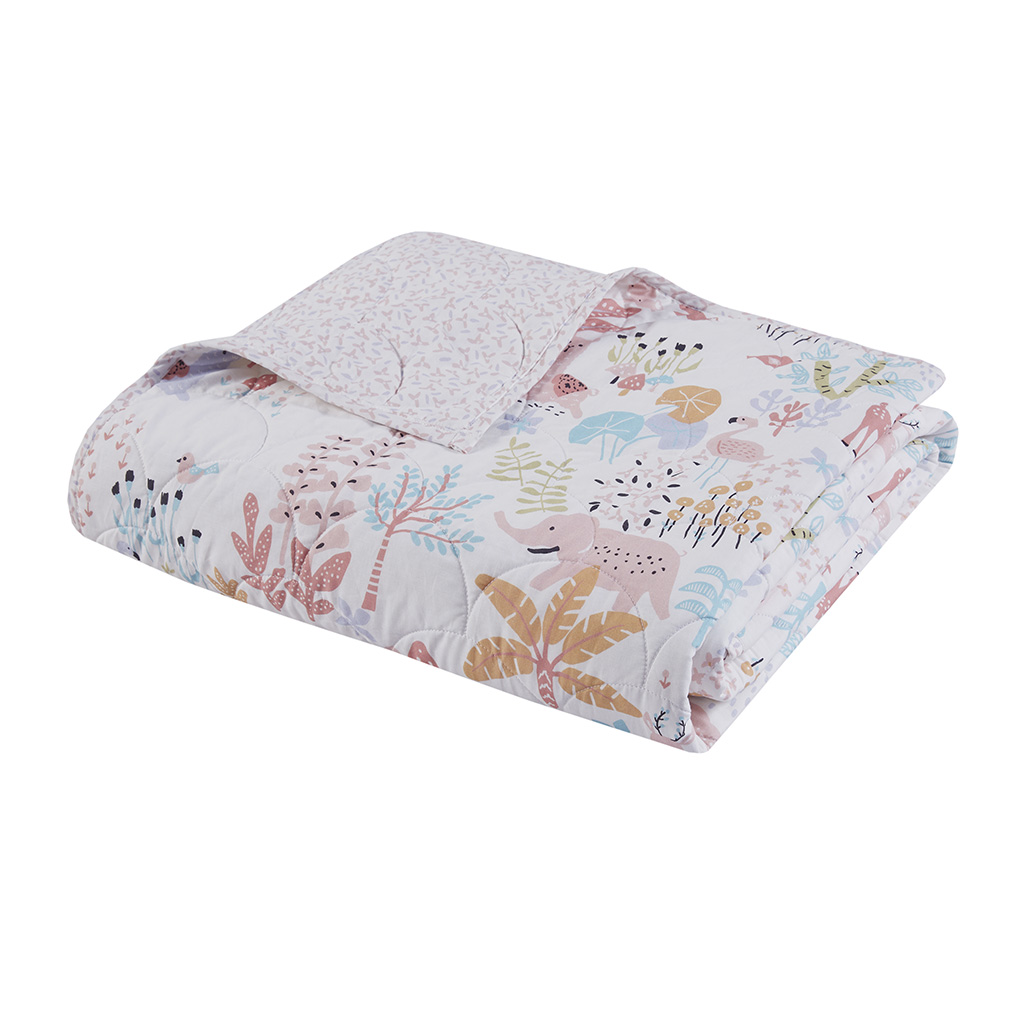 Iris Woodland Animals Reversible Cotton Quilt Set
