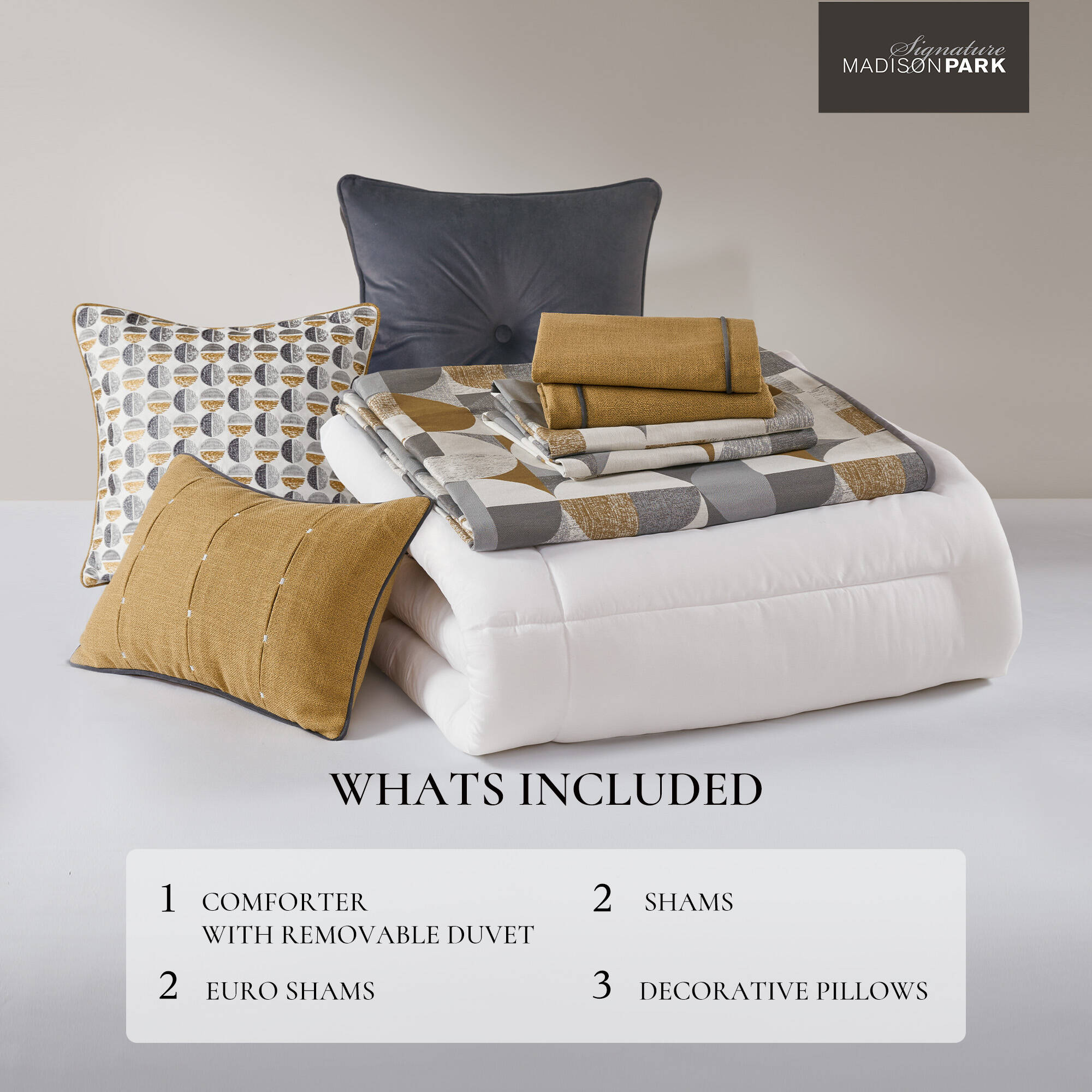 Cirque Jacquard Oversized Duvet Style Comforter Set