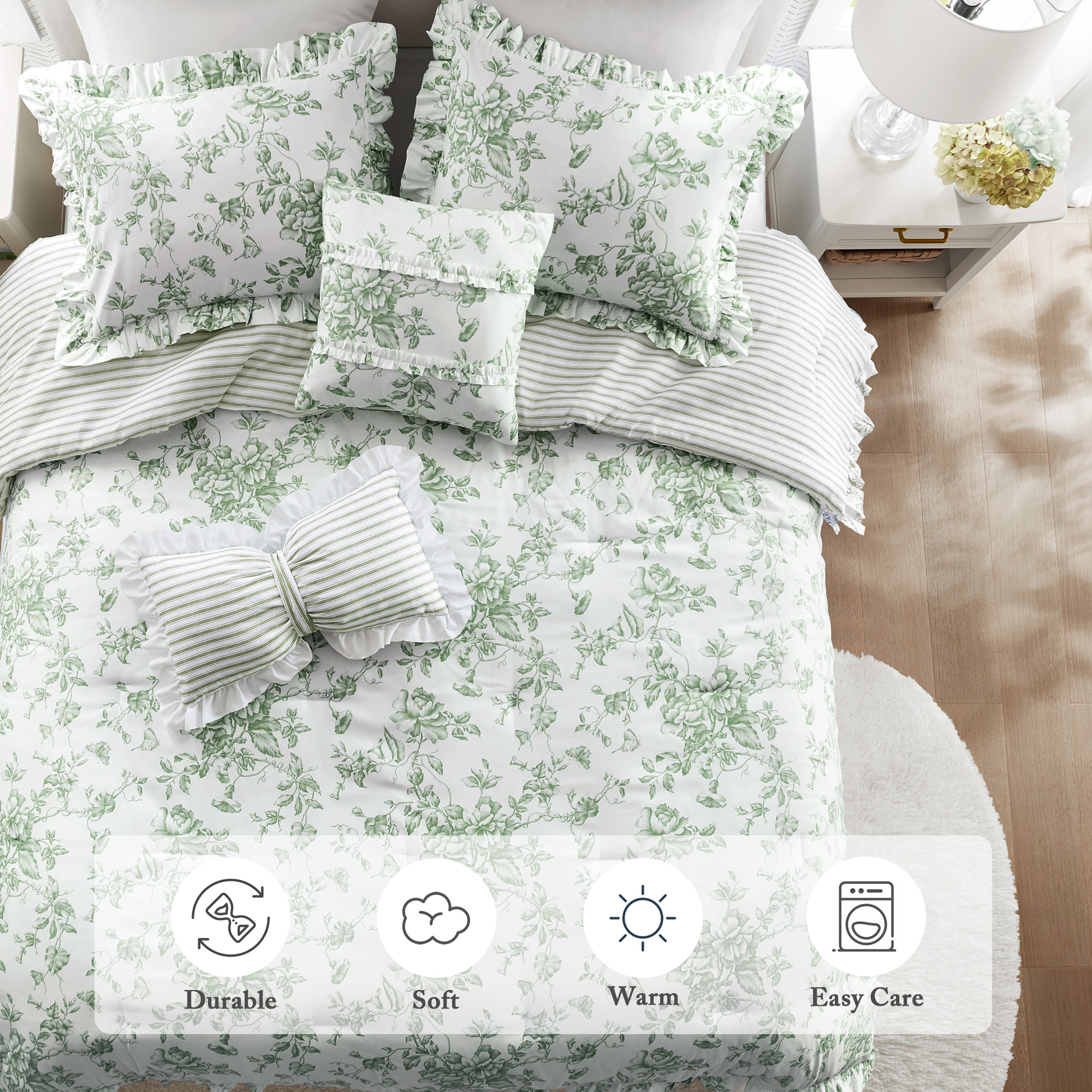 Adele Comforter Set with Decorative Pillows