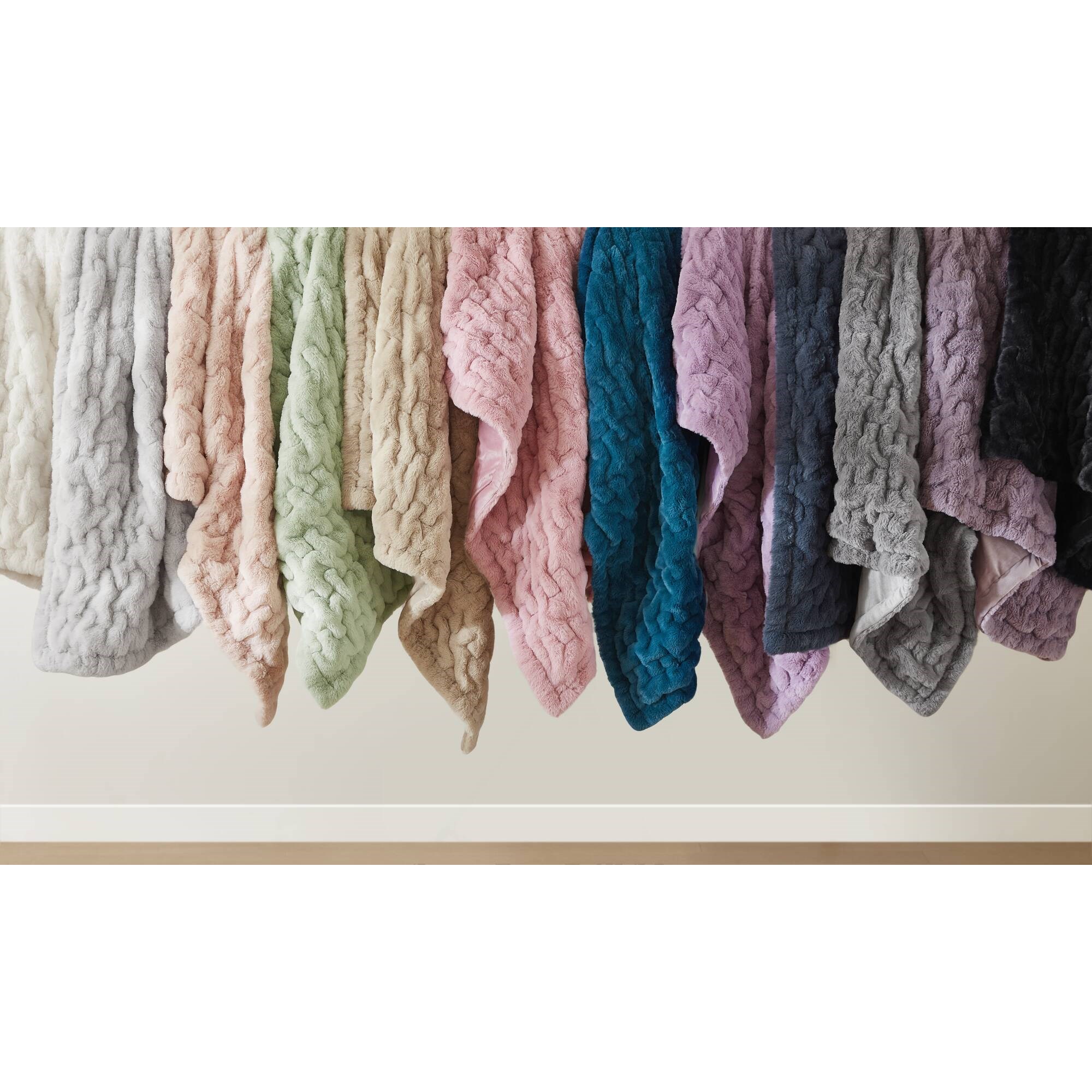 Ruched Fur Throw