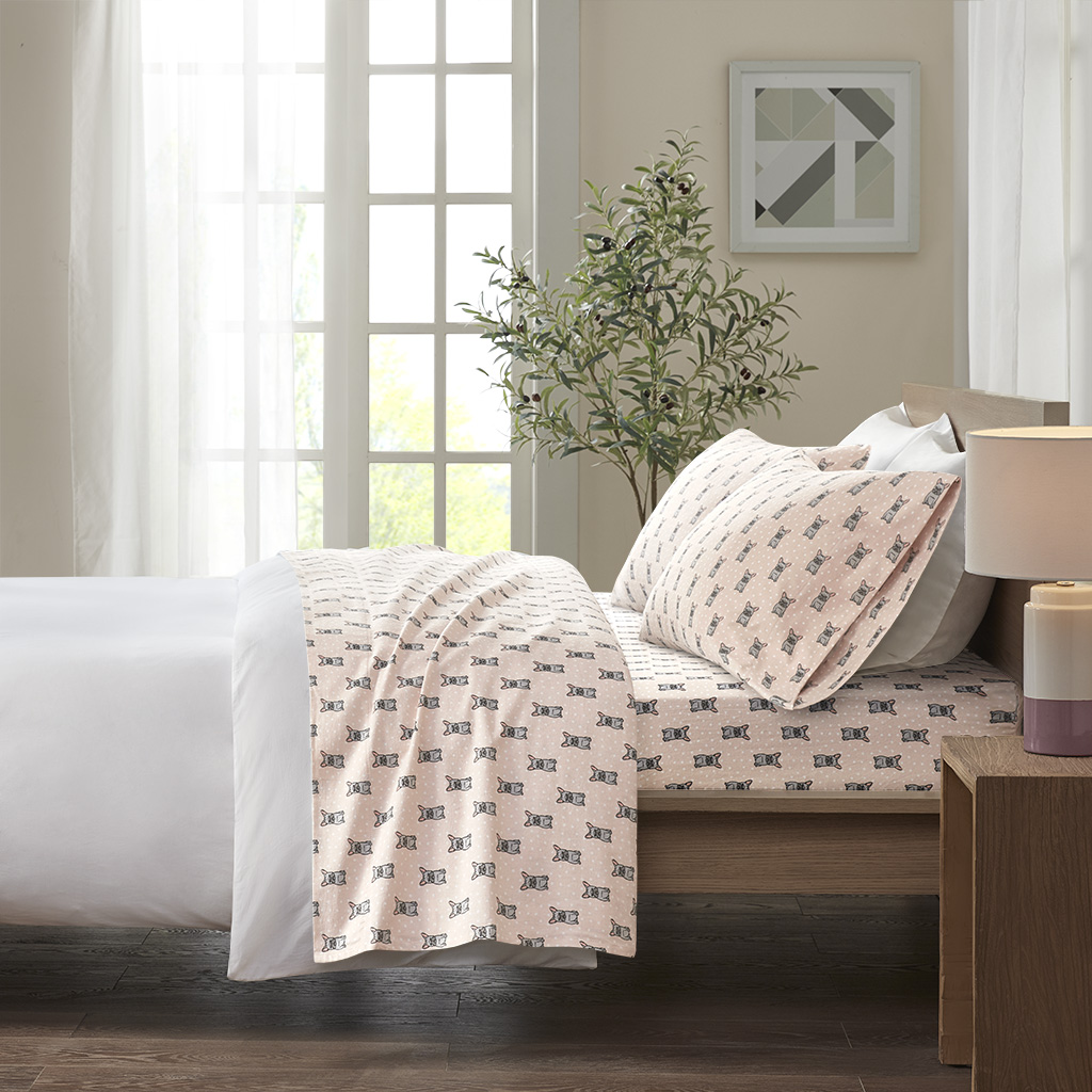 Cozy Cotton Flannel Printed Sheet Set