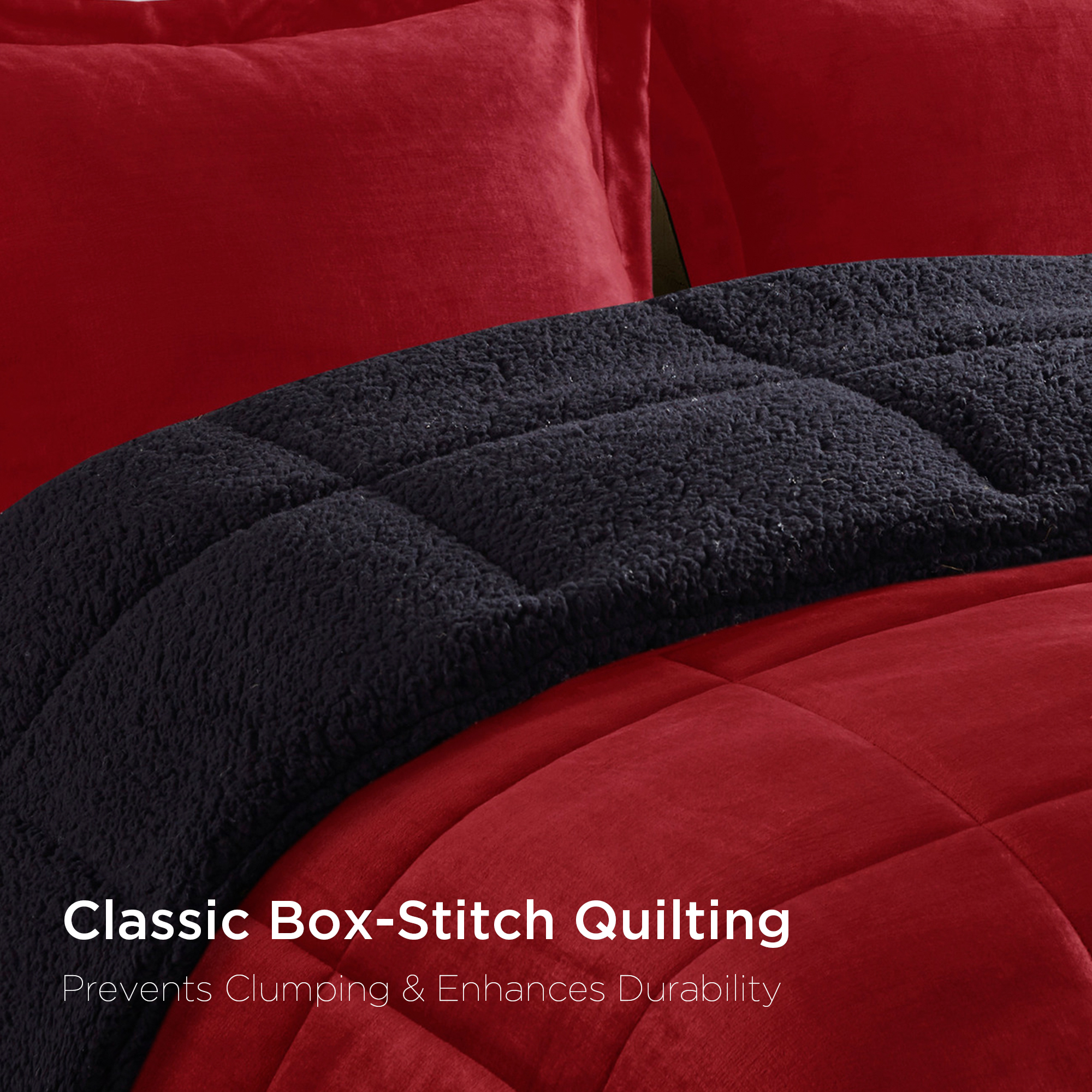 Alton Plush to Sherpa Down Alternative Comforter Set
