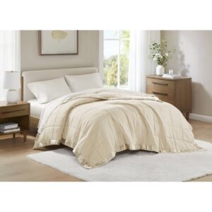 Windom Lightweight Down Alternative Blanket with Satin Trim from Madison Park in  Cream. Windom Lightweight Down Alternative Blanket with Satin Trim from Madison Park in  Cream. Windom Lightweight Down Alternative Blanket with Satin Trim from Madison Park in  Cream. Windom Lightweight Down Alternative Blanket with Satin Trim from Madison Park in  Cream. Windom Lightweight Down Alternative Blanket with Satin Trim from Madison Park in  Cream.