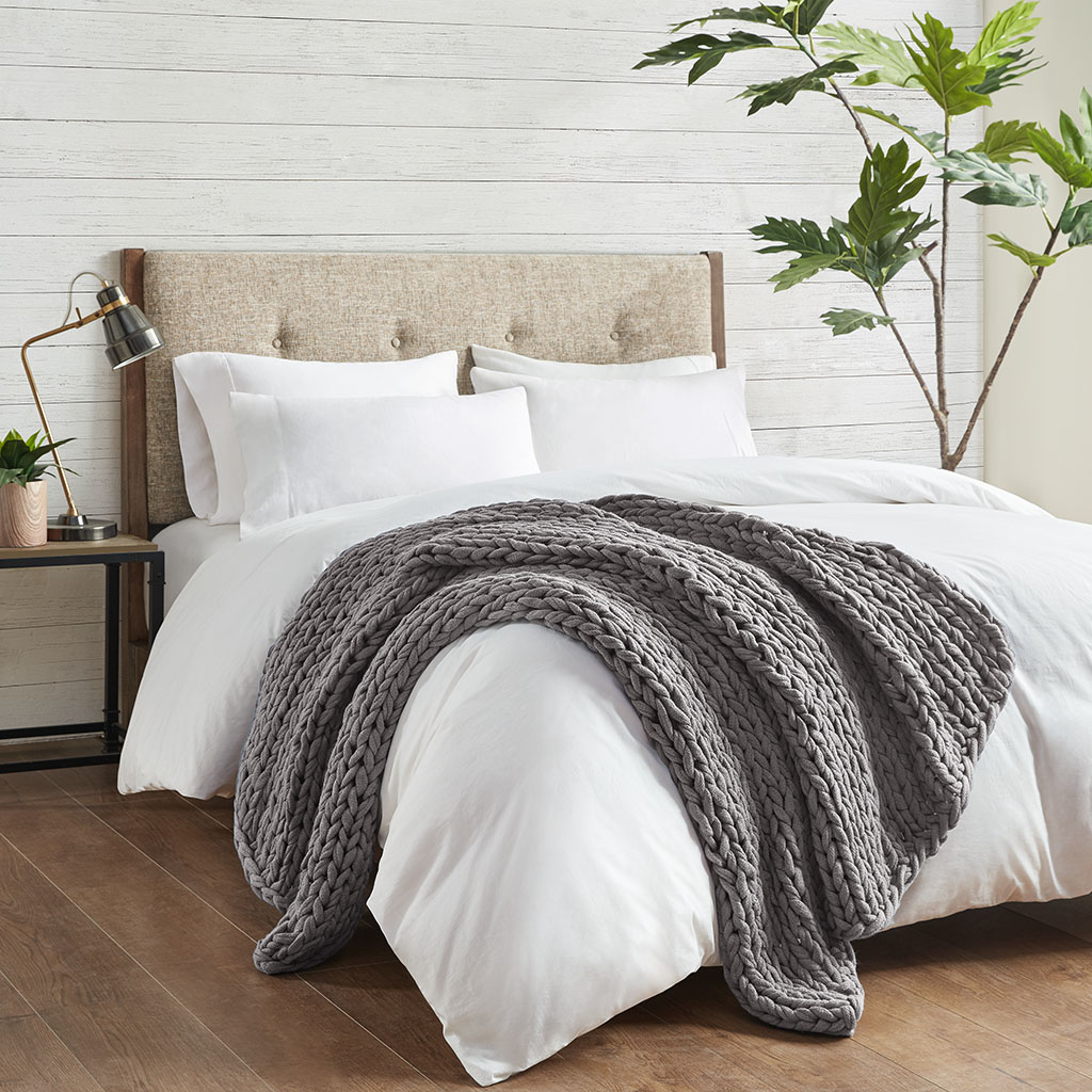 Chunky Double Knit Handmade Throw Blanket