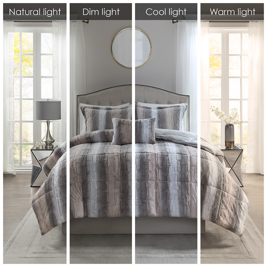 Zuri Faux Fur Comforter Set