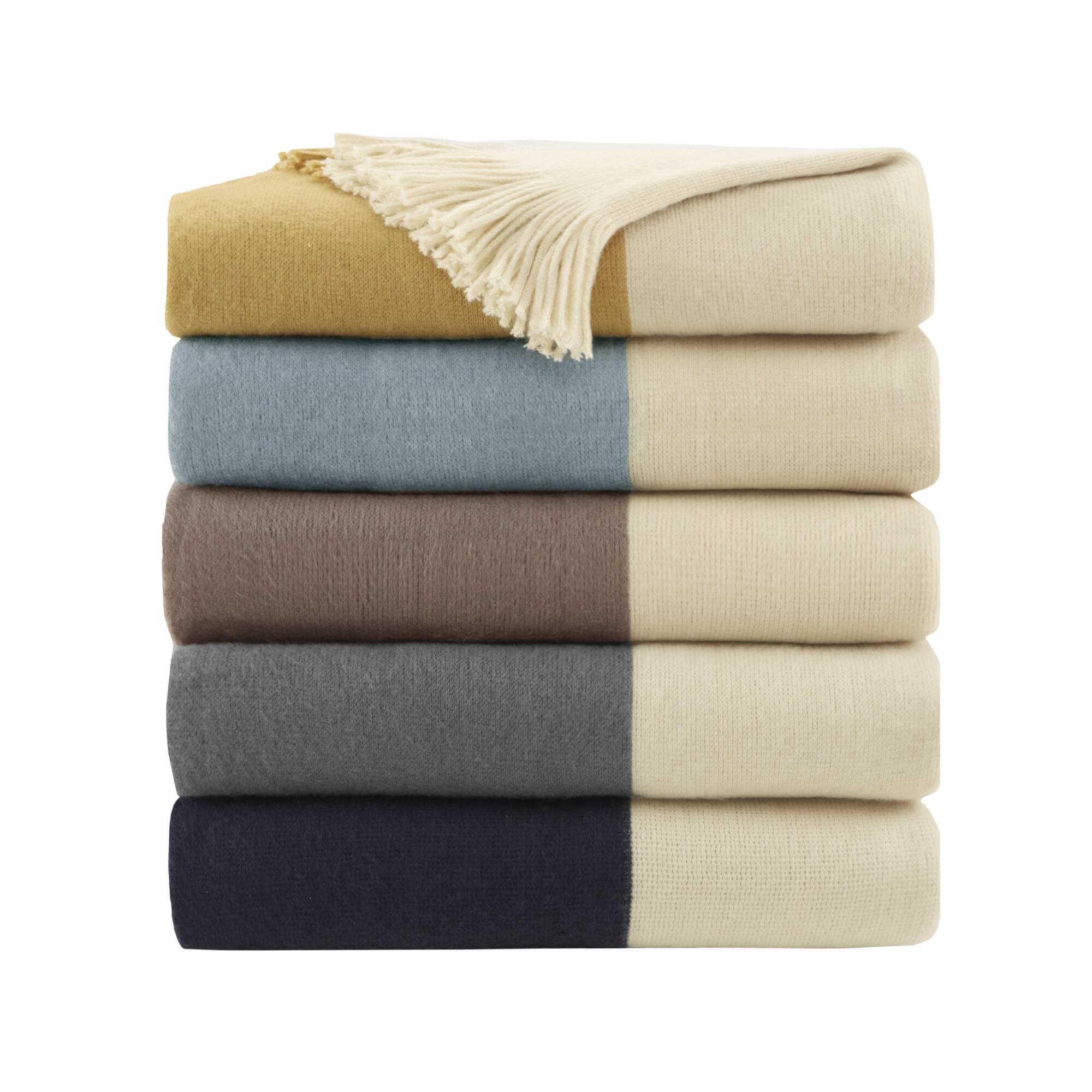 Stockholm Color Block Faux Cashmere Throw
