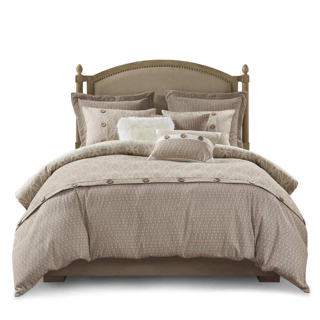 Grace Geometric Oversized Jacquard Comforter Set