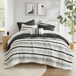 Carolina 7 Piece Stripe Comforter and Quilt Set from Madison Park in  Black. Carolina 7 Piece Stripe Comforter and Quilt Set from Madison Park in  Black. Carolina 7 Piece Stripe Comforter and Quilt Set from Madison Park in  Black. Carolina 7 Piece Stripe Comforter and Quilt Set from Madison Park in  Black. Carolina 7 Piece Stripe Comforter and Quilt Set from Madison Park in  Black.