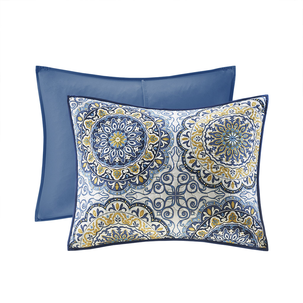 Tangiers 6 Piece Reversible Quilt Set with Throw Pillows