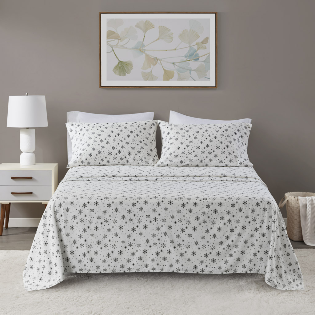 Oversized Cotton Flannel 4 Piece Sheet Set