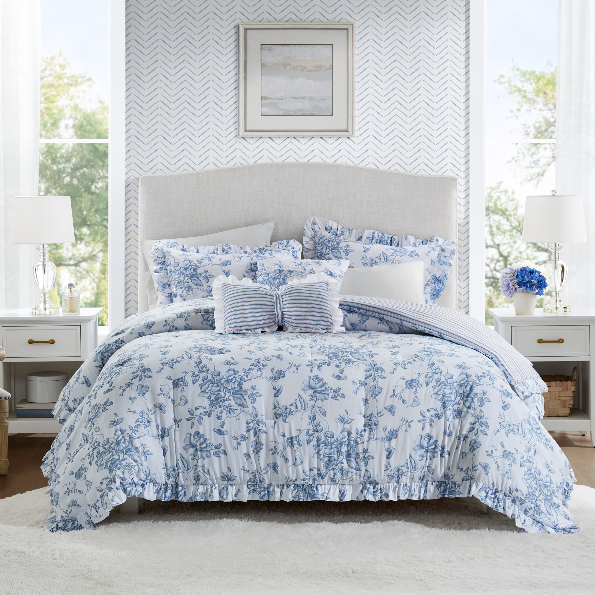 Adele Comforter Set with Decorative Pillows