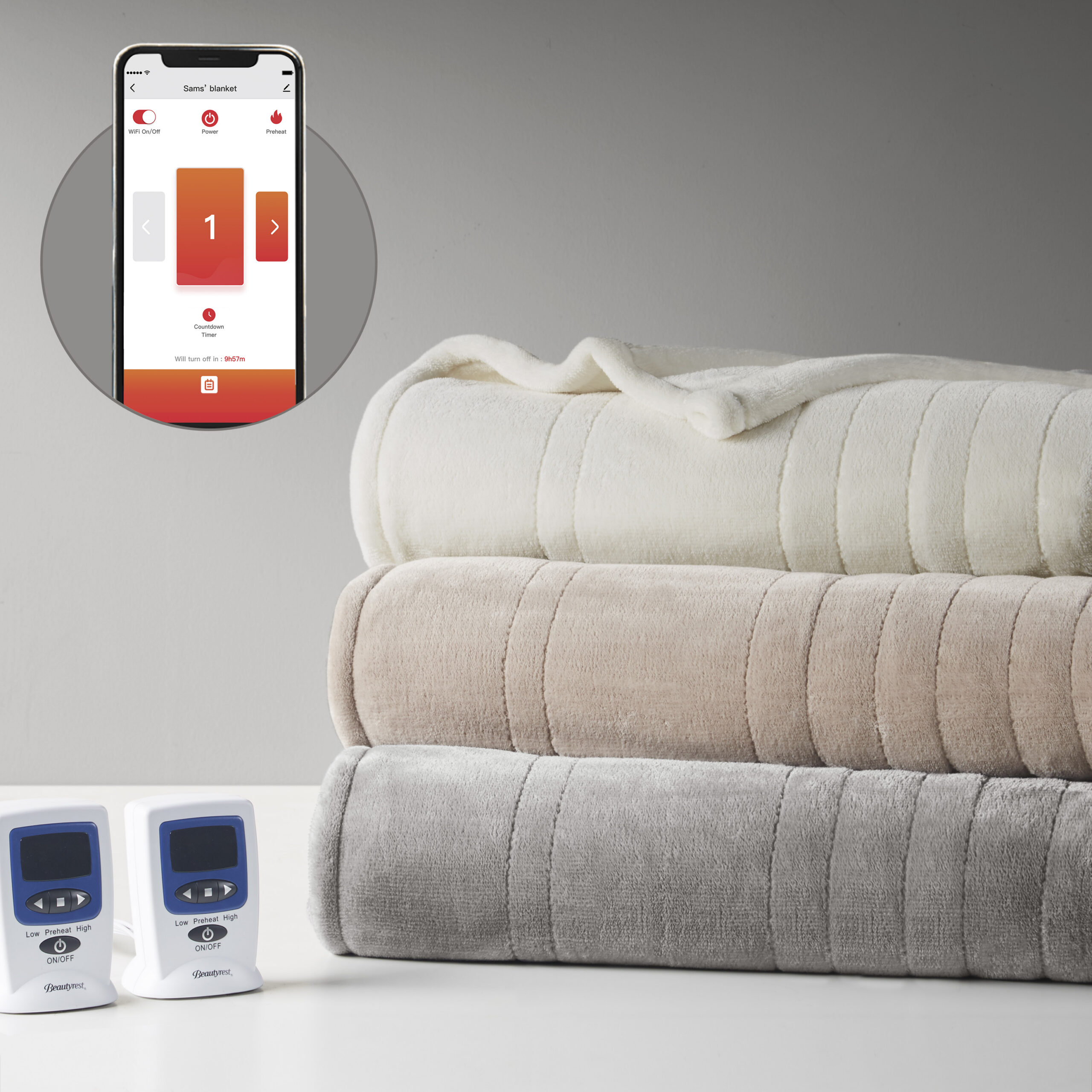 Microplush Heated Blanket with Wifi Technology