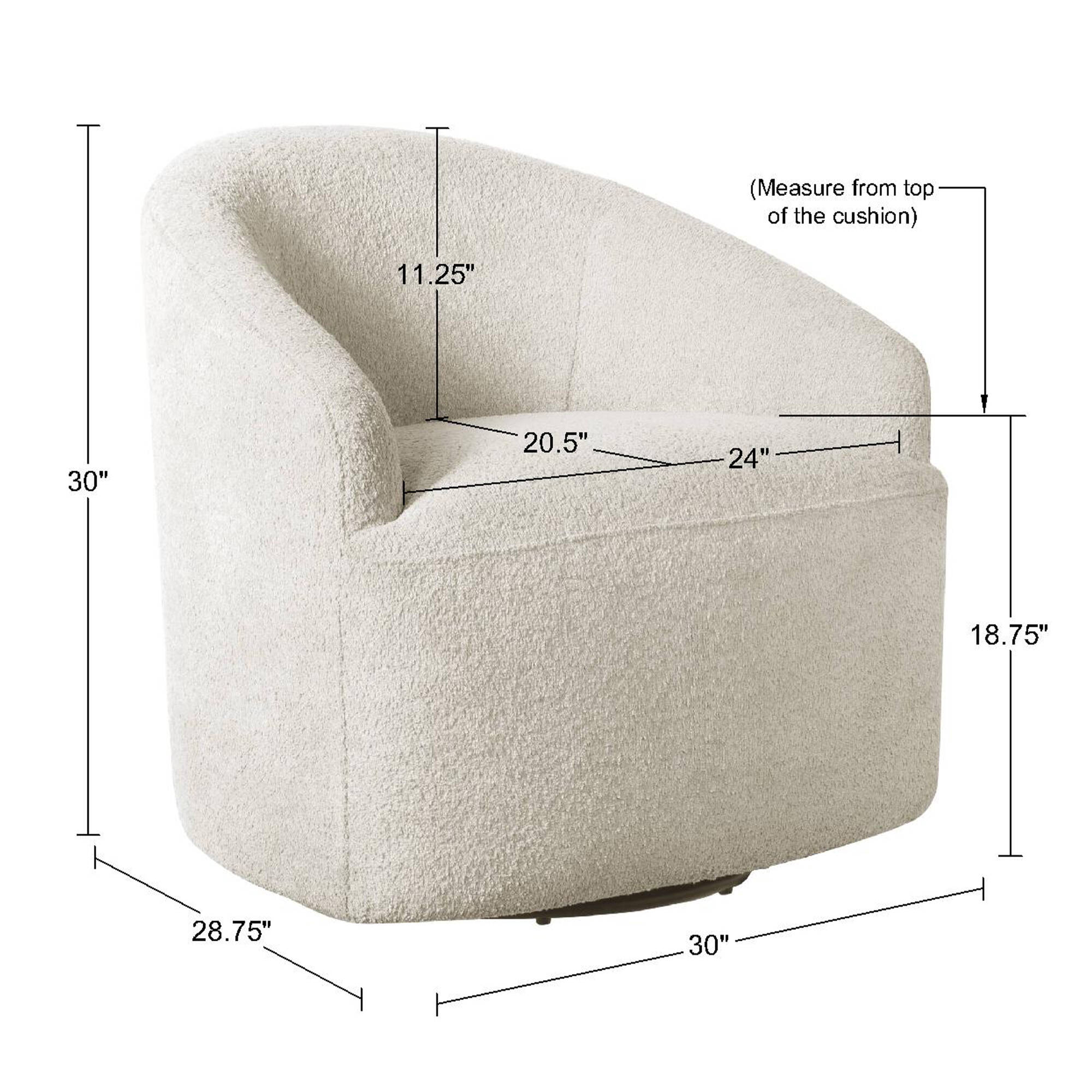Bonn Upholstered 360 Degree Swivel Chair