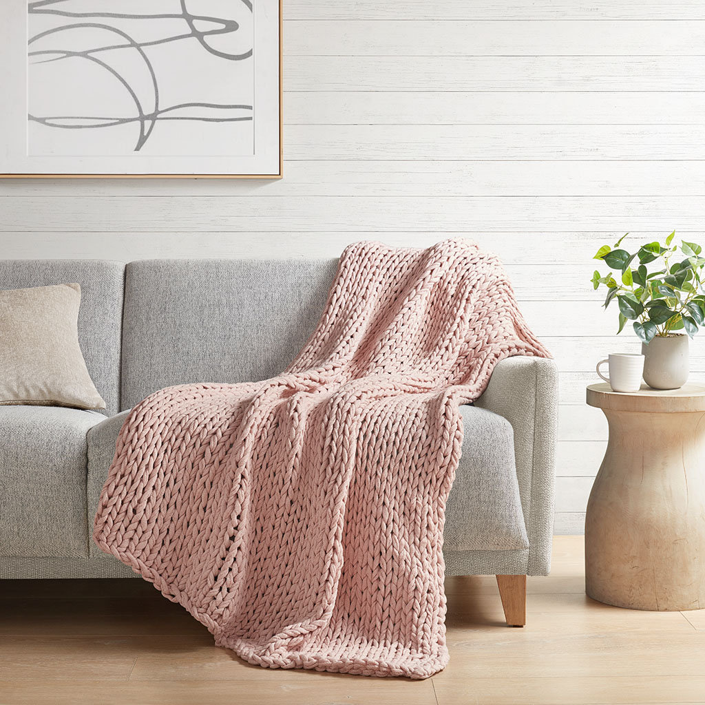 Chunky Double Knit Handmade Throw Blanket