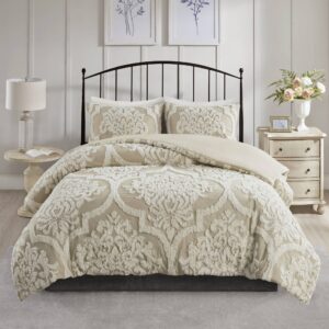 Viola 3 Piece Tufted Cotton Chenille Damask Duvet Cover Set from Madison Park in  Taupe. Viola 3 Piece Tufted Cotton Chenille Damask Duvet Cover Set from Madison Park in  Taupe. Viola 3 Piece Tufted Cotton Chenille Damask Duvet Cover Set from Madison Park in  Taupe. Viola 3 Piece Tufted Cotton Chenille Damask Duvet Cover Set from Madison Park in  Taupe. Viola 3 Piece Tufted Cotton Chenille Damask Duvet Cover Set from Madison Park in  Taupe.
