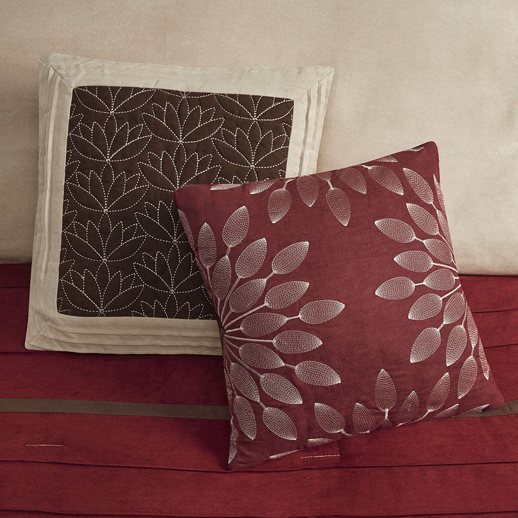 Palmer 7 Piece Pieced Faux Suede Comforter Set