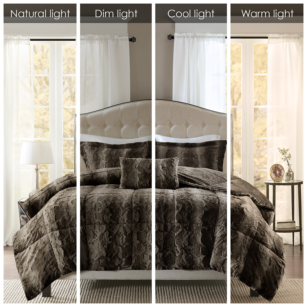 Zuri Faux Fur Comforter Set