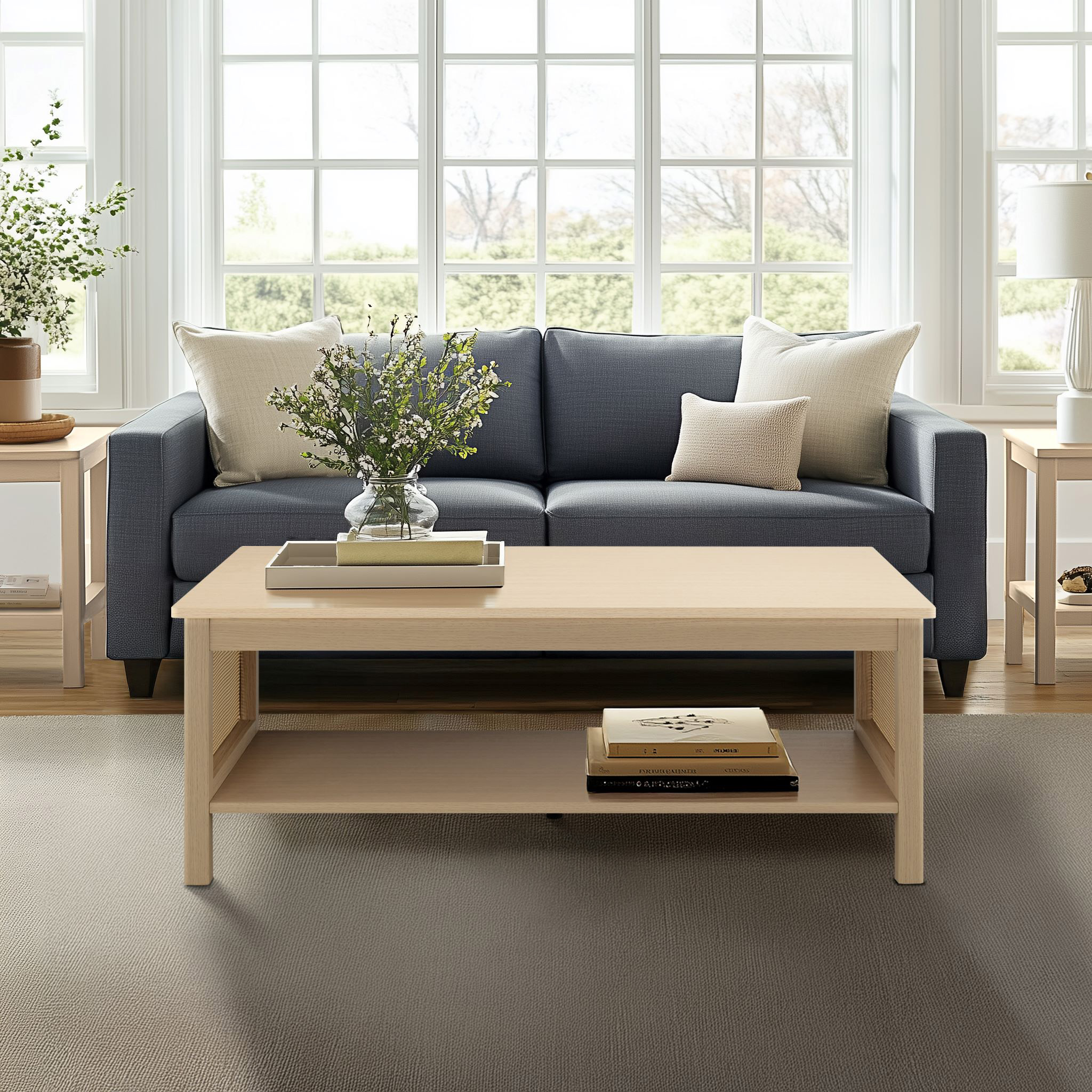 Ashlyn 2-Tier Rattan Coffee Table