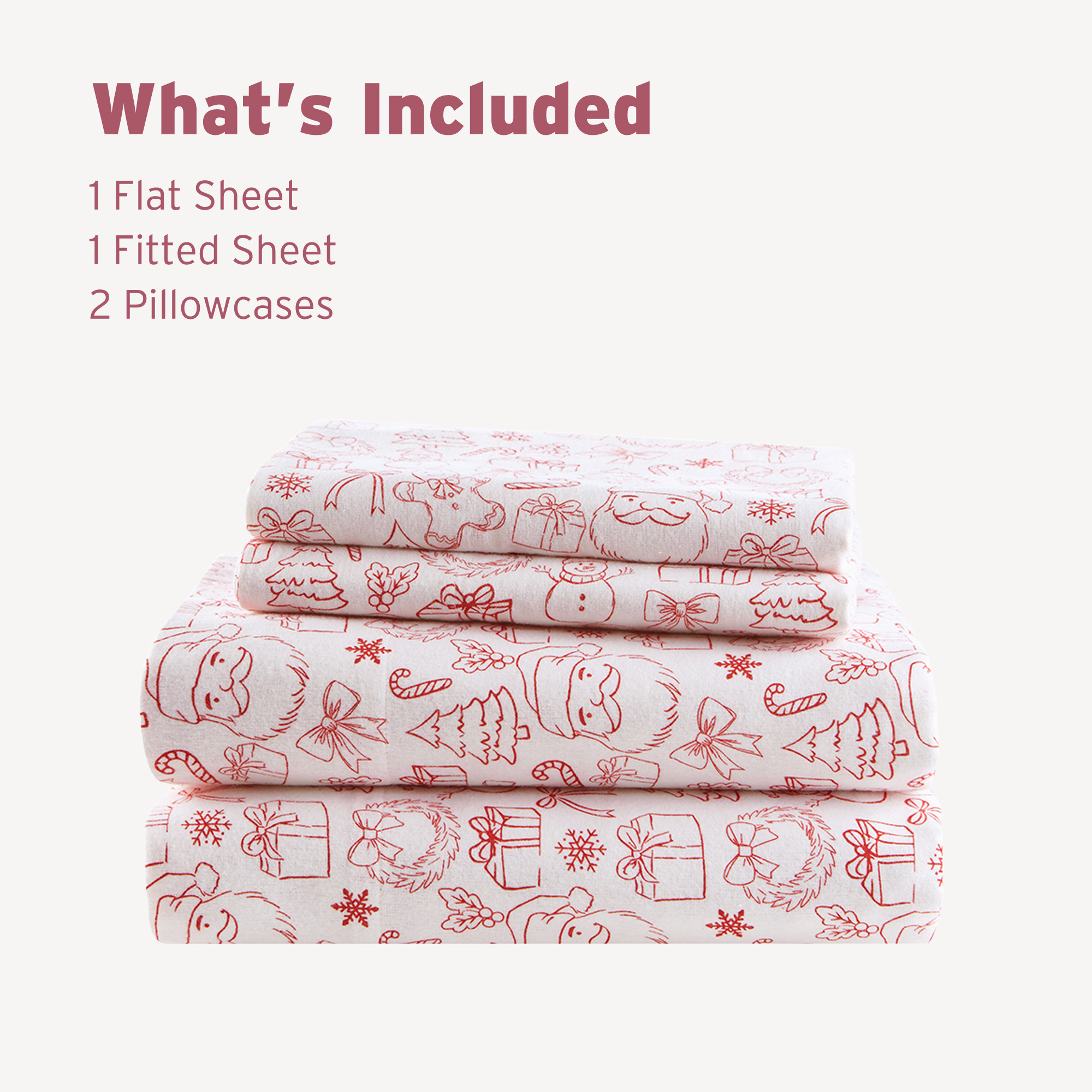 Cozy Soft Cotton Flannel Printed Sheet Set