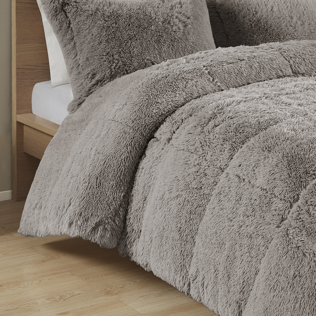 Malea Shaggy Faux Fur Comforter Mini Set