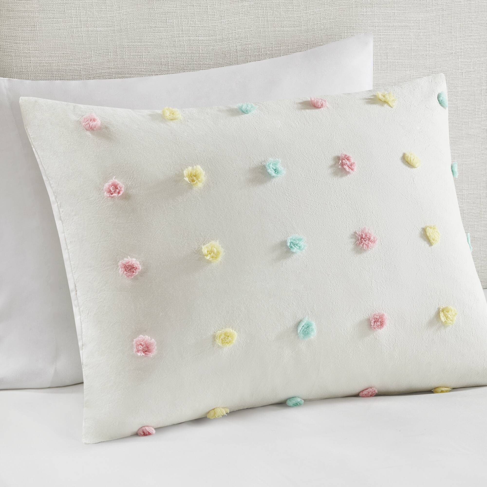 Callie Cotton Jacquard Pom Pom Comforter Set