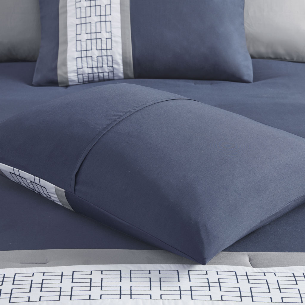Powell 8 Piece Embroidered Comforter Set