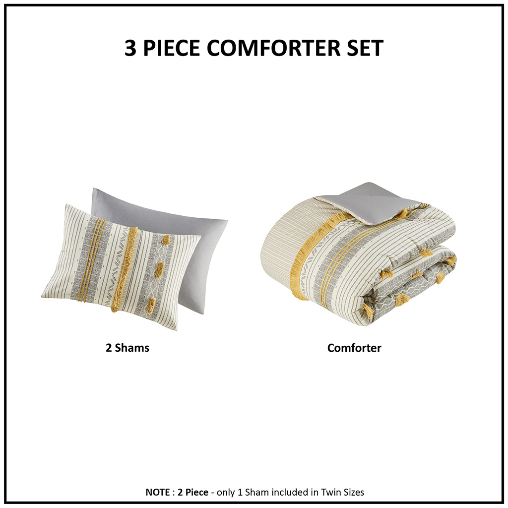 Cody 3 Piece Cotton Comforter Set