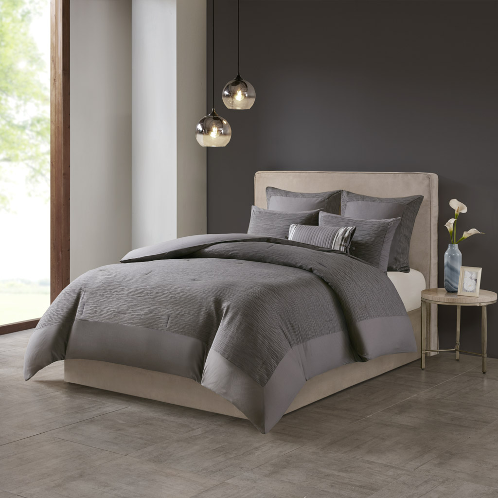 Hanae Cotton Blend Yarn Dyed 3 Piece Comforter Set