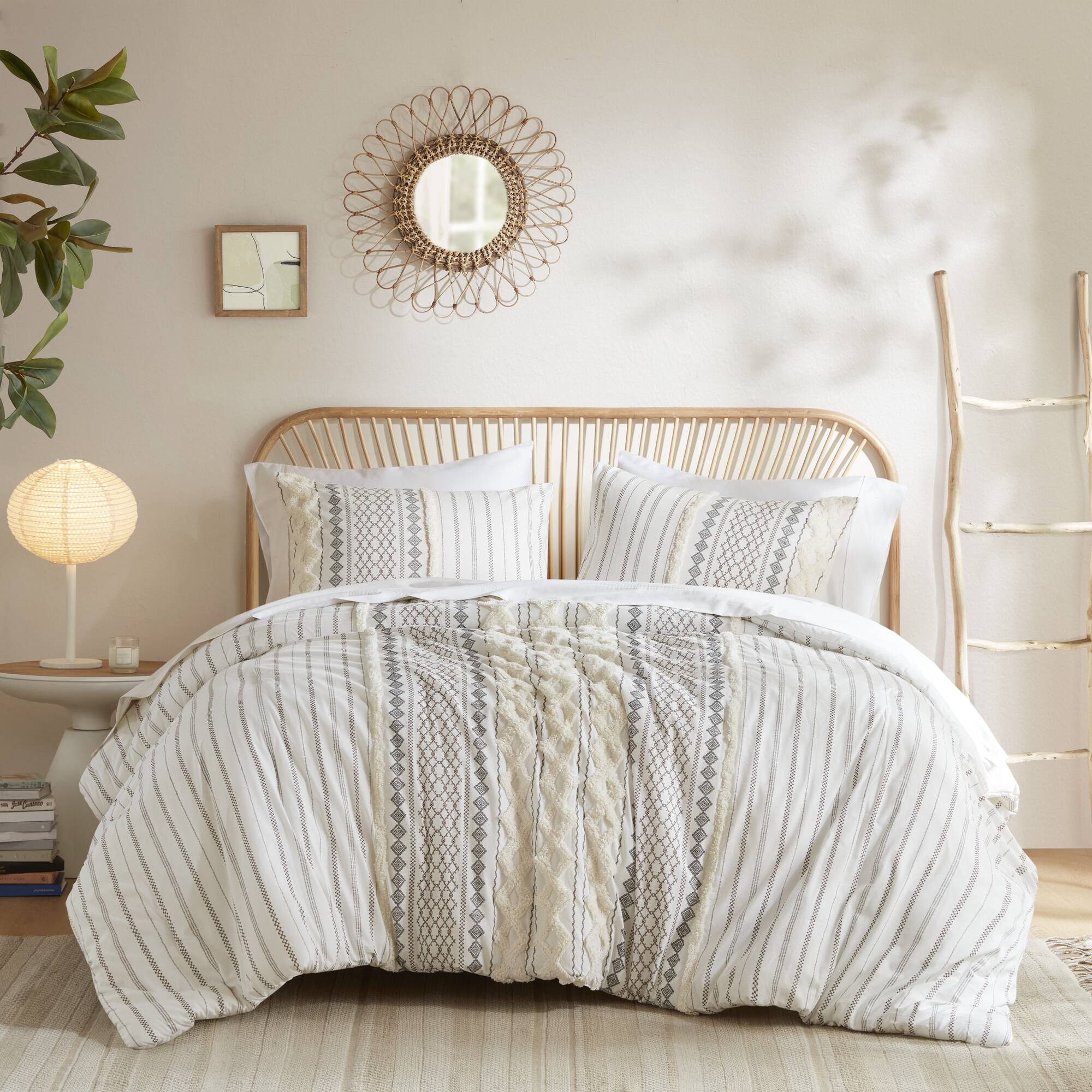 Imani Cotton Printed Comforter Set with Chenille
