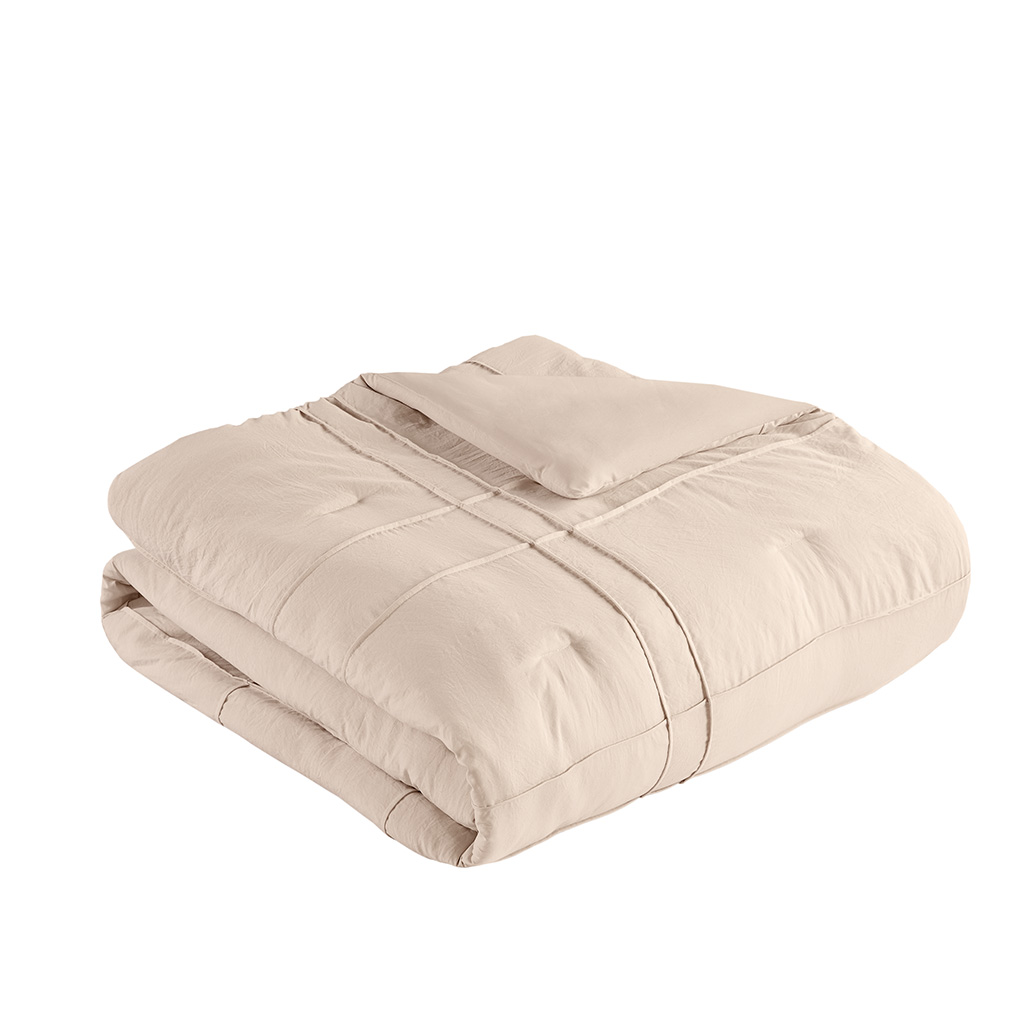 Walker Soft Washed Pleated Comforter Set