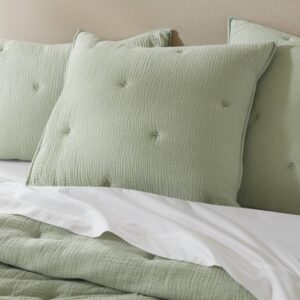 Breeze cotton gauze embroidered Euro Sham from Harbor House Blue in  Sage. Breeze cotton gauze embroidered Euro Sham from Harbor House Blue in  Sage. Breeze cotton gauze embroidered Euro Sham from Harbor House Blue in  Sage. Breeze cotton gauze embroidered Euro Sham from Harbor House Blue in  Sage. Breeze cotton gauze embroidered Euro Sham from Harbor House Blue in  Sage.