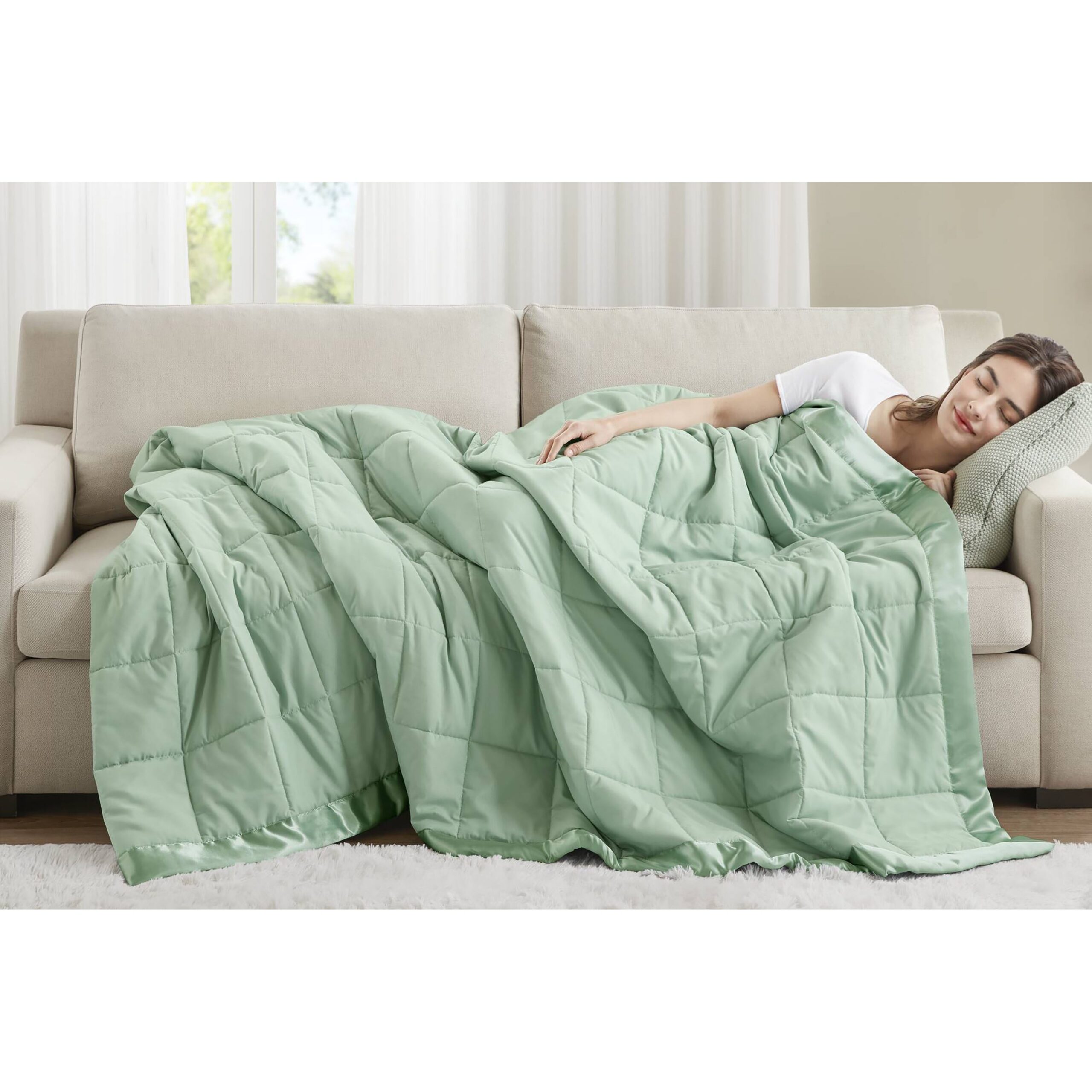 Windom Lightweight Down Alternative Blanket with Satin Trim