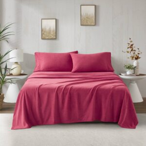 Micro Fleece Sheet Set from True North by Sleep Philosophy in  Red. Micro Fleece Sheet Set from True North by Sleep Philosophy in  Red. Micro Fleece Sheet Set from True North by Sleep Philosophy in  Red. Micro Fleece Sheet Set from True North by Sleep Philosophy in  Red. Micro Fleece Sheet Set from True North by Sleep Philosophy in  Red.