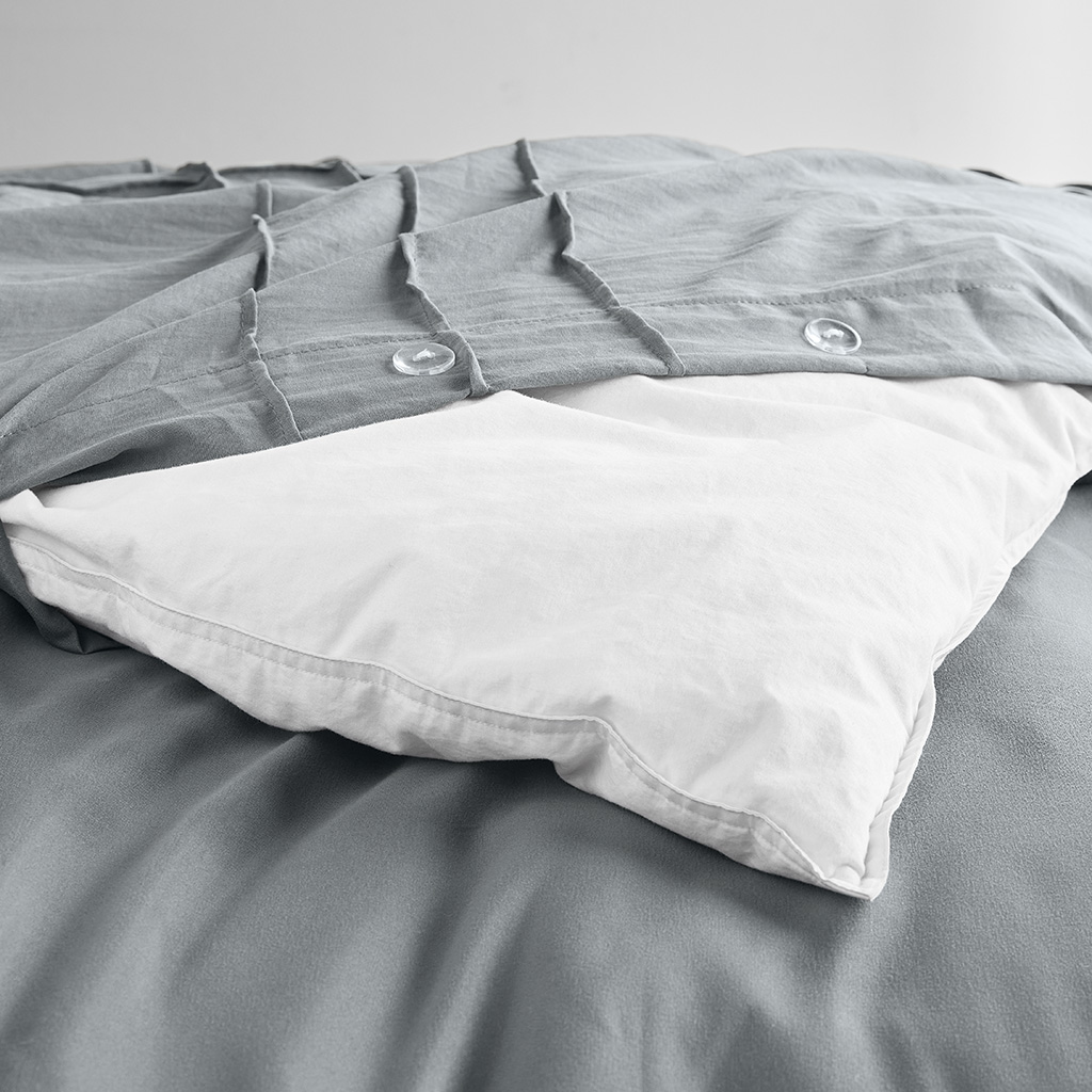 Walker Soft Washed Pleated Duvet Cover Set