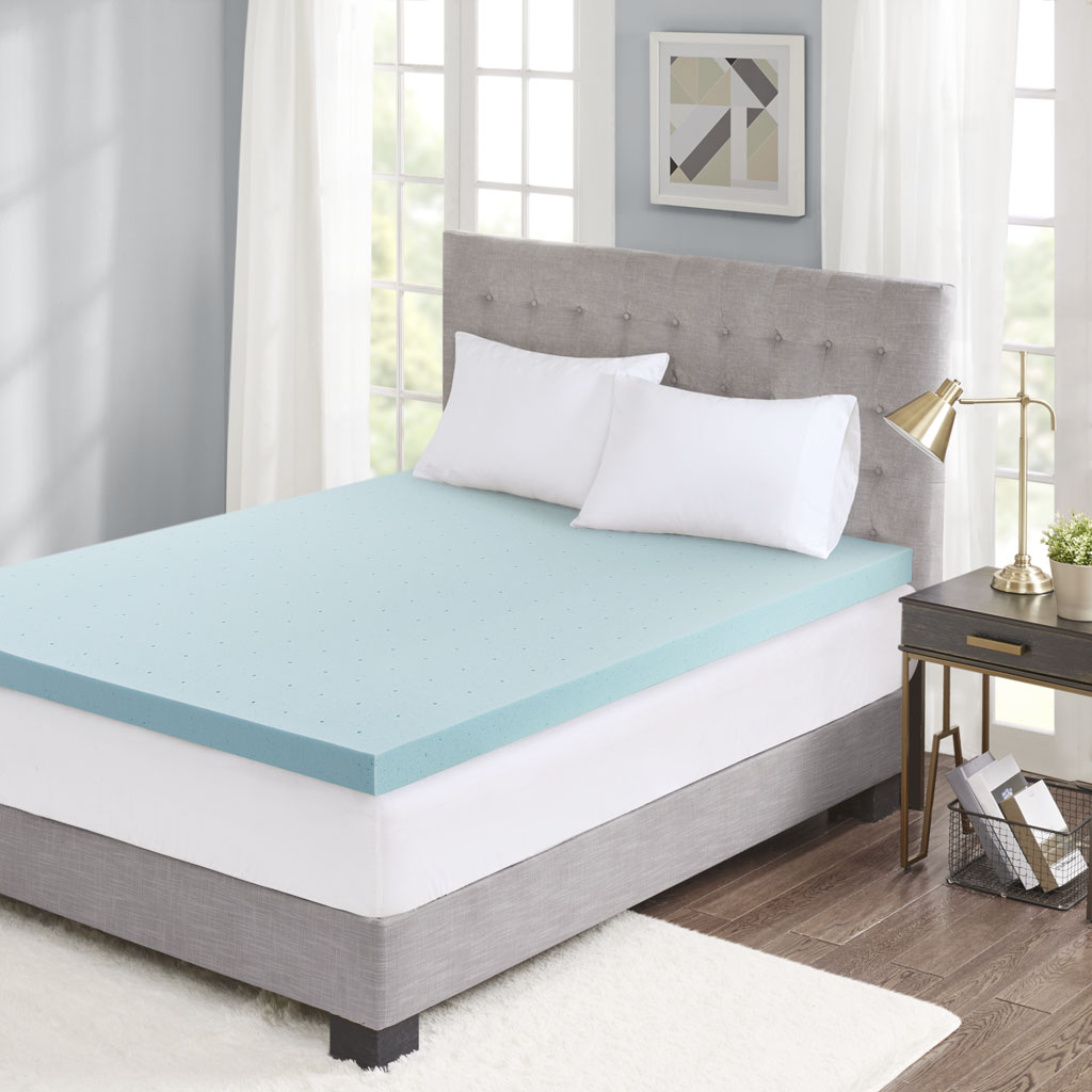 Hypoallergenic 3″ Cooling Gel Memory Foam Mattress Topper with Removable Cooling Cover